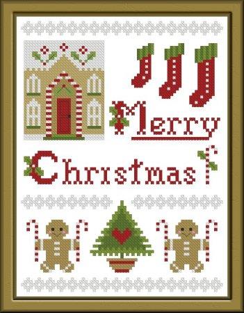 More Gingerbread & Candy Canes - Plum Pudding NeedleArt
