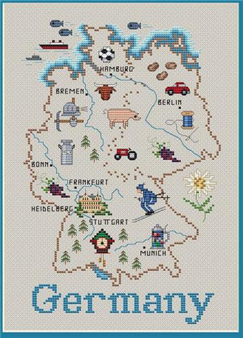 Germany Map - Sue Hillis Designs