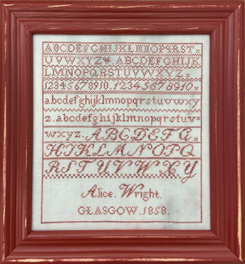 Alice Wright 1858 - Just Stitching Along