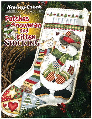 Patches Snowman And Kitten Stocking - Stoney Creek