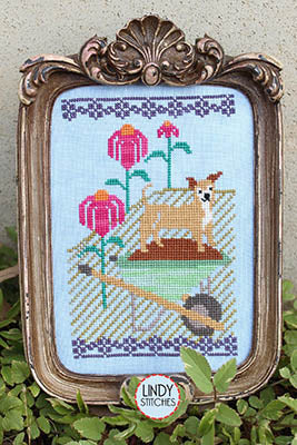 Helping In The Coneflowers - Lindy Stitches