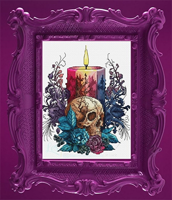 Candle Skull Roses - Les Petites Croix De Lucie