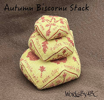 Autumn Biscornu Stack - Works by ABC