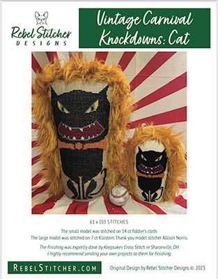 Vintage Carnival Knockdowns: Cat - Rebel Stitcher Designs