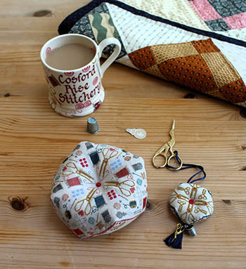 Love to Stitch Biscornu And Scissor Fob - Cosford Rise Stitchery