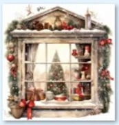 Christmas Window Magnet - Les Petites Croix De Lucie