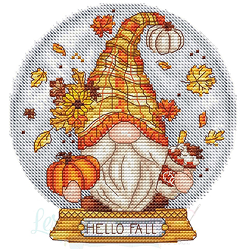 Snow Globe Fall Gnome Magnet - Les Petites Croix De Lucie