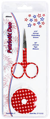 Allary Patriotic Duo Stars Embroidery Scissors