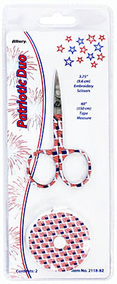 Allary Patriotic Duo Flags Embroidery Scissors
