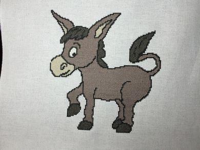 Cartoon Donkey - White Willow Stitching