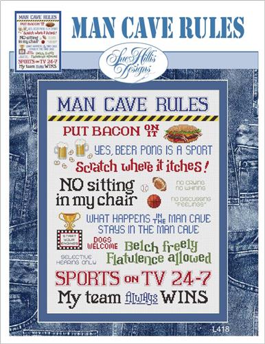 Man Cave Rules By Sue Hillis Designs - Imaginating