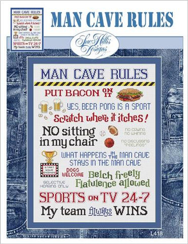 Man Cave Rules By Sue Hillis Designs - Imaginating