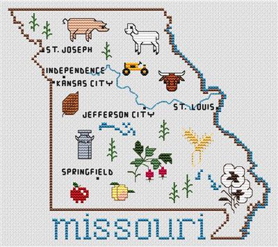 Missouri Map - Sue Hillis Designs
