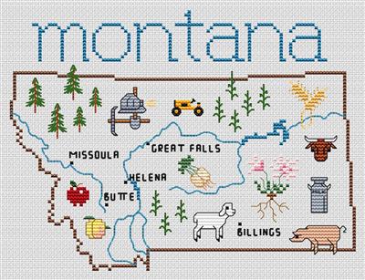 Montana Map - Sue Hillis Designs