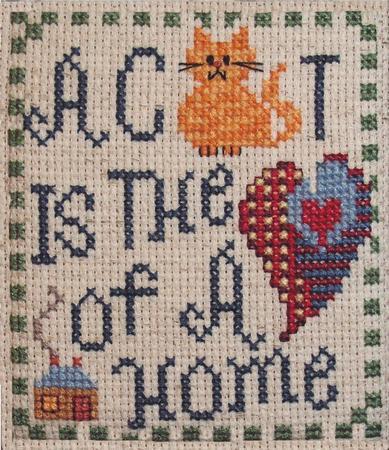 A Cat Is The Heart Of A Home - Cross-Point Designs
