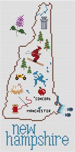 New Hampshire Map - Sue Hillis Designs