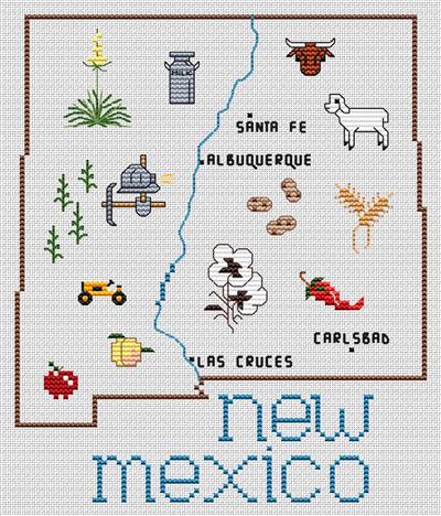 New Mexico Map - Sue Hillis Designs