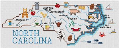 North Carolina Map - Sue Hillis Designs