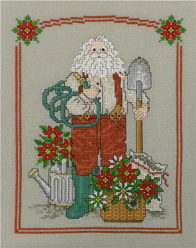 Poinsettia Santa By Sue Hillis Designs - Imaginating