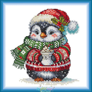 Penguin With His Chocolate - Les Petites Croix De Lucie