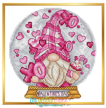 Snow Globe Valentine Gnome - Les Petites Croix De Lucie