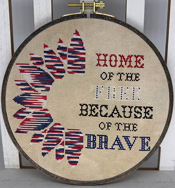 Patriotic Sunflower - SamBrie Stitches Designs