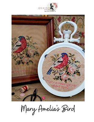 Mary Amelia's Bird - Quaint Rose NeedleArts