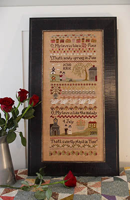 Red Red Rose Sampler - Cosford Rise Stitchery