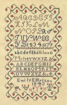 Emily E. Hutson 1843 - Queenstown Sampler Designs