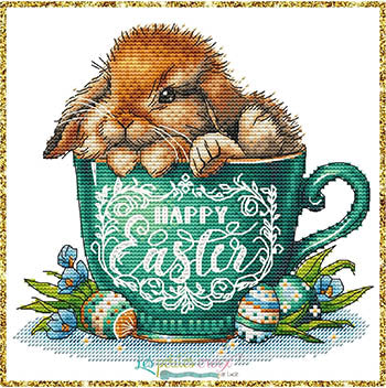 Happy Easter Rabbit - Les Petites Croix De Lucie