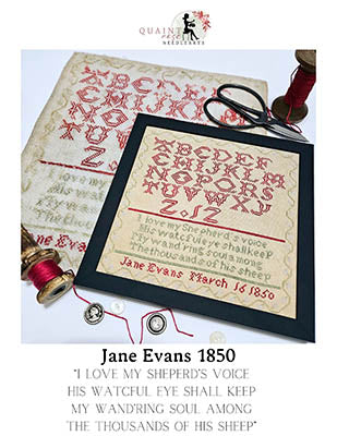 Jane Evans 1850 - Quaint Rose NeedleArts
