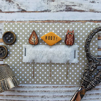 Moonlight Owl Pins - Puntini Puntini
