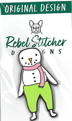 Snowman Needleminder - Rebel Stitcher Designs