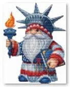 Gnome Patriotic Magnet - Les Petites Croix De Lucie