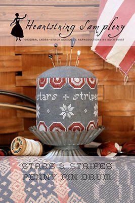 Stars & Stripes Penny Pin Drum - Heartstring Samplery