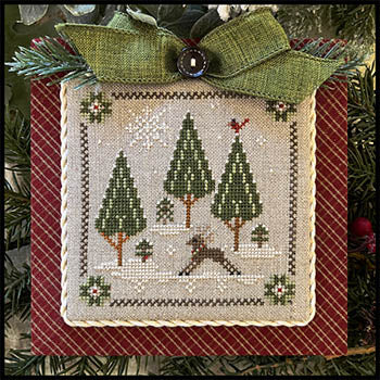 Log Cabin Deer #6: Log Cabin Christmas - Little House Needleworks