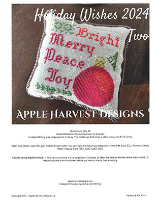 Holiday Wishes 2024 Two - Apple Harvest Designs