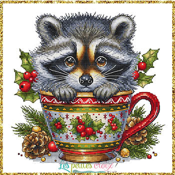 Christmas Animal Cup: Raccoon - Les Petites Croix De Lucie