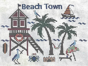 Beach Town - Salty Stitcher Designs