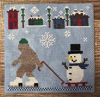 Ice Skating Bigfoot - SamBrie Stitches Designs