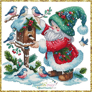 Christmas Father And Birds - Les Petites Croix De Lucie