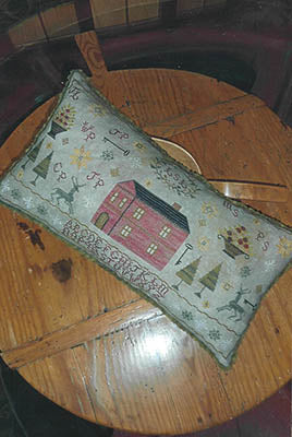 Home For Christmas Sampler Pillow - Chessie & Me