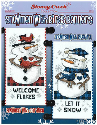 Snowmen With Birds Banners - Stoney Creek