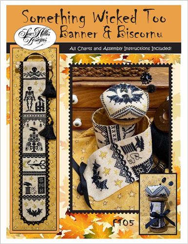 Something Wicked Too Banner & Biscornu By Sue Hillis Designs - Imaginating