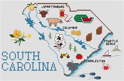 South Carolina Map - Sue Hillis Designs