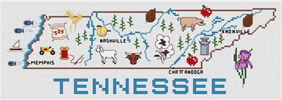 Tennessee Map - Sue Hillis Designs
