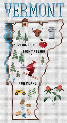 Vermont Map - Sue Hillis Designs