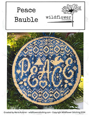 Peace Bauble - Wildflower Stitching LLC