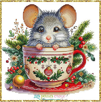 Christmas Animal Cup: Mouse - Les Petites Croix De Lucie