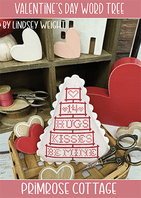 Valentine's Day Word Tree - Primrose Cottage Stitches